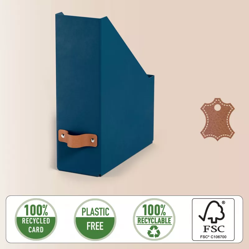 Leitz Puro Zeitschriftensammler, 100% Recyclingkarton, 2er-Pack, Blau, Karton, 100 mm, 260 mm, 310 mm, 310 g