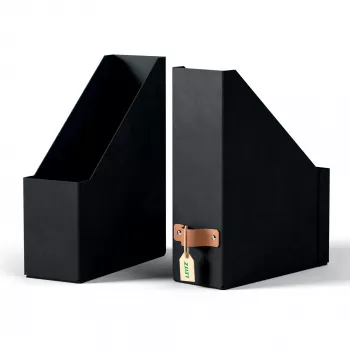 Leitz Puro Zeitschriftensammler, 100 % Recyclingkarton, 2er-Pack, Schwarz, Karton, 100 mm, 260 mm, 310 mm, 310 g