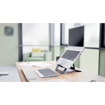 Leitz Ergo Aluminium Ultra-Flat höhenverstellbarer Laptopständer, Laptop- & Tabletarm, Dunkelgrau, Aluminium, 25,4 cm (10 Zoll), 43,2 cm (17 Zoll), 25,4 cm (10 Zoll)