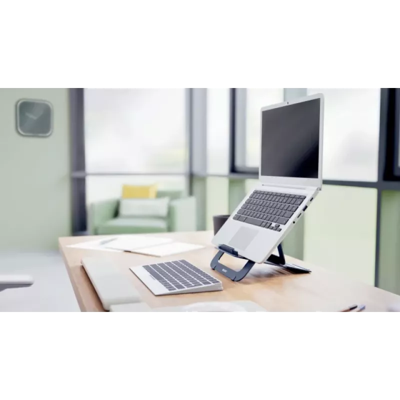 Leitz Ergo Aluminium Ultra-Flat höhenverstellbarer Laptopständer, Laptop- & Tabletarm, Dunkelgrau, Aluminium, 25,4 cm (10 Zoll), 43,2 cm (17 Zoll), 25,4 cm (10 Zoll)