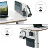 Leitz Ergo Small Pegboard Desk Organiser, 42x25 cm, MDF, Recycled plastic, Rubber, White, Clamp mount, Letter, Paper, Picture, 450 x 61 x 330 mm, 450 mm