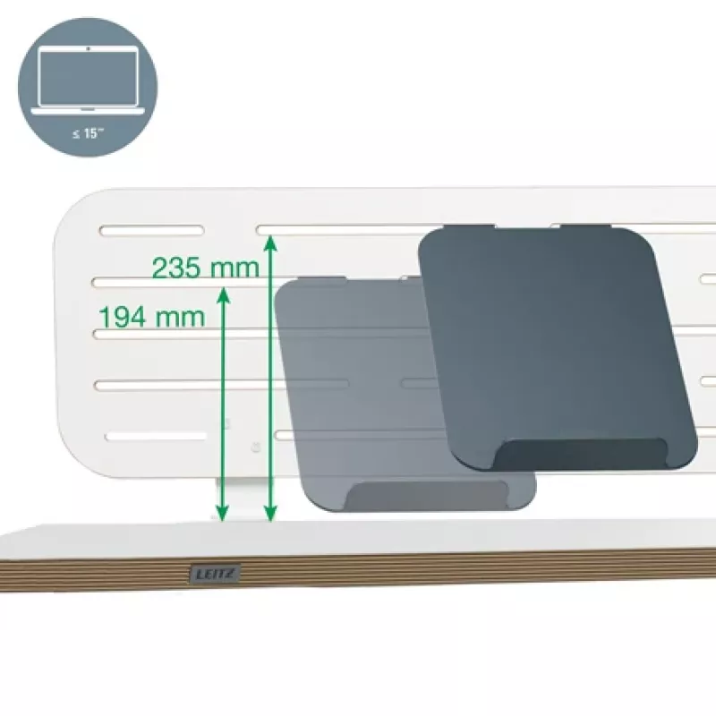 Leitz Ergo Pegboard Schreibtisch-Organizer mit Laptop-Halter, 80x25 cm