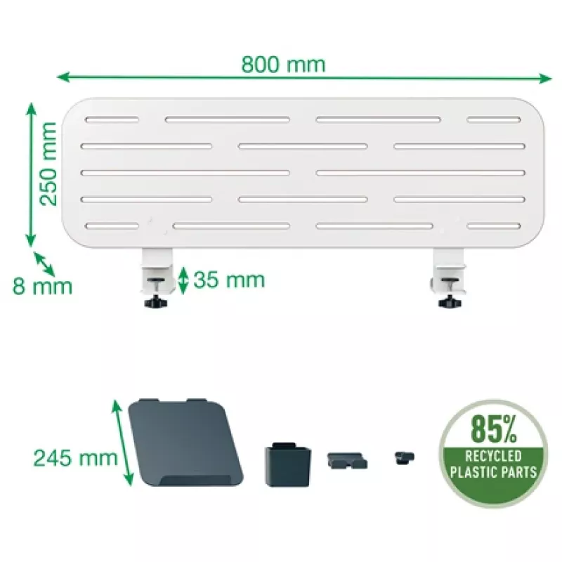 Leitz Ergo Pegboard Schreibtisch-Organizer mit Laptop-Halter, 80x25 cm
