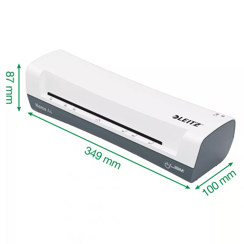 Leitz iLAM Home 4-in-1 A4 Laminiergerät-Set, 24 cm, Heißlaminiergerät, 300 mm/min, 0,4 mm, A4, 100 µm
