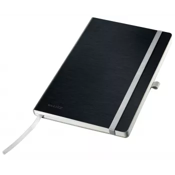 Leitz Style Notizbuch A5 blanko mit Softcover, Monochrom, Schwarz, A5, 80 Blatt, 100 g/m², Softcover