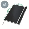 Leitz Style Notizbuch A4 kariert mit Hardcover, Monochromatisch, Blau, A4, 80 Blatt, 100 g/m², kariertes Papier