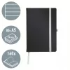 Leitz Style Notizbuch A5 liniert mit Hardcover, Einfarbig, Schwarz, A5, 80 Blatt, 100 g/m², Liniertes Papier