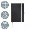 Leitz Style Notizbuch A5 kariert mit Hardcover, Monochrom, Schwarz, A5, 80 Blatt, 100 g/m², kariertes Papier