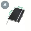 Leitz Style Notizbuch A5 kariert mit Hardcover, Monochrom, Schwarz, A5, 80 Blatt, 100 g/m², kariertes Papier