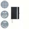 Leitz Style Notizbuch A6 kariert mit Hardcover, Monochromatisch, Schwarz, A6, 80 Blatt, 100 g/m², Kariertes Papier