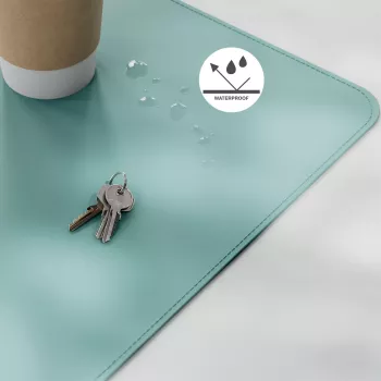 Leitz Large Desk Mat, Mintfarbe, Polyvinylchlorid (PVC), 400 mm, 800 mm, 2 mm, 350 g