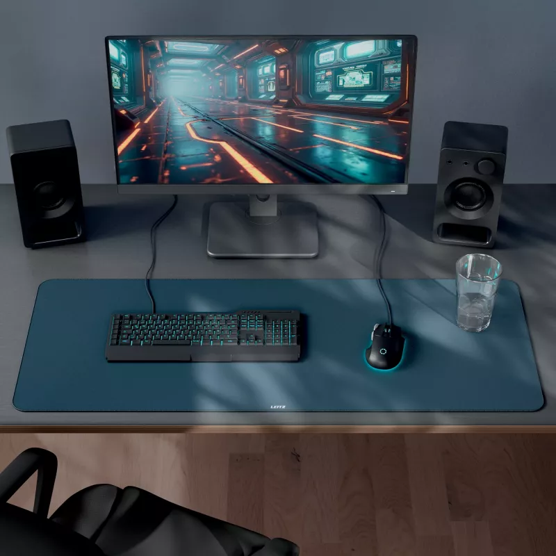 Leitz Extra Large Gaming Mat, Dunkelgrau, Polypropylen (PP), 400 mm, 1000 mm, 3 mm, 800 g