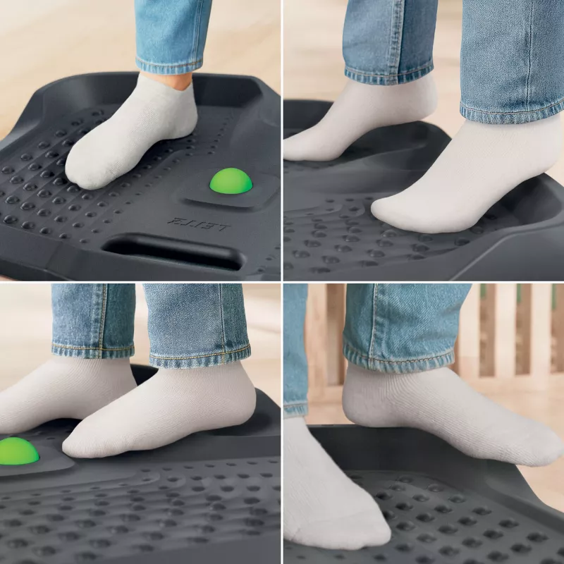 Leitz Ergo Active ergonomische Anti-Ermüdungsmatte, Rechteckig, Schwarz, Polyurethan, Bubble, China, 605 x 681 mm
