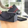Leitz Fabric Hot Desking Arbeitstasche mit Deckel, Aufbewahrungstasche, Grau, Rechteckig, Stoff, Monochromatisch, Unisex
