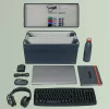 Leitz Fabric Hot Desking Arbeitstasche mit Deckel, Aufbewahrungstasche, Grau, Rechteckig, Stoff, Monochromatisch, Unisex