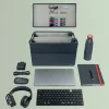 Leitz Fabric kompakte Hot-Desking-Arbeitstasche mit Deckel, Aufbewahrungstasche, Grau, Rechteckig, Stoff, Einfarbig, Erwachsener