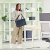 Leitz Fabric kompakte Hot-Desking-Arbeitstasche mit Deckel, Aufbewahrungstasche, Grau, Rechteckig, Stoff, Einfarbig, Erwachsener