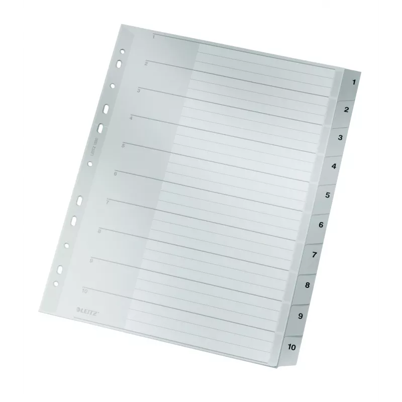 Leitz 12800000 Tab-Register Numerisches Tab-Register Karton Grau