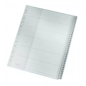 Leitz 12810000 Tab-Index Numerischer Tab-Index Karton Grau