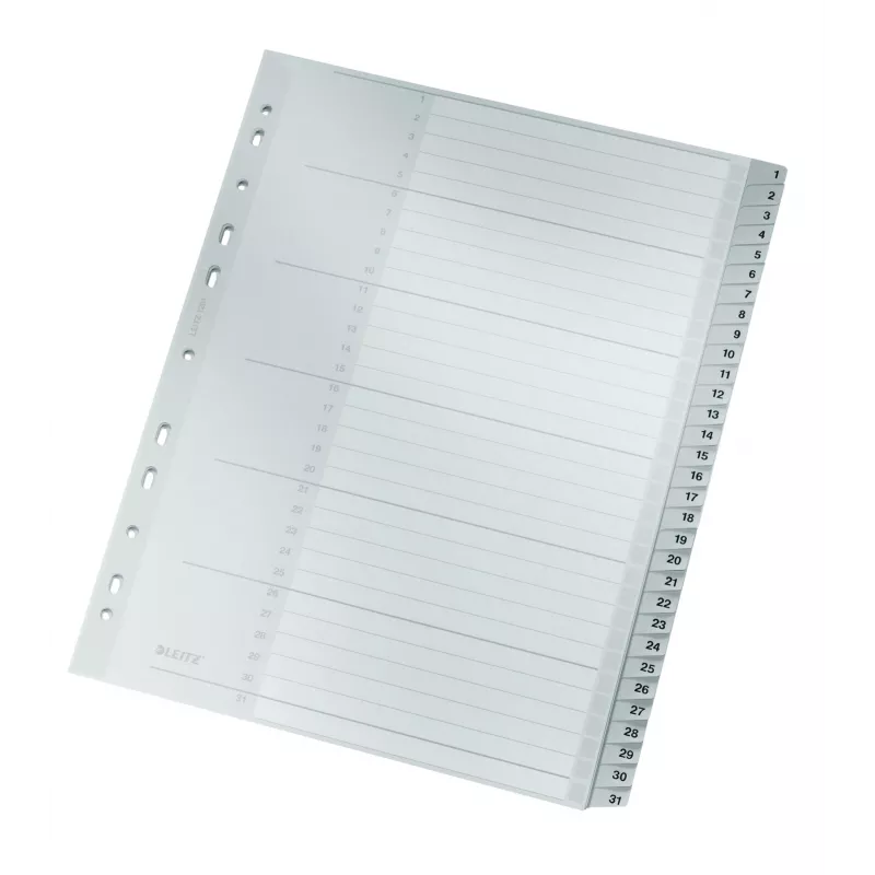 Leitz 12810000 Tab-Index Numerischer Tab-Index Karton Grau