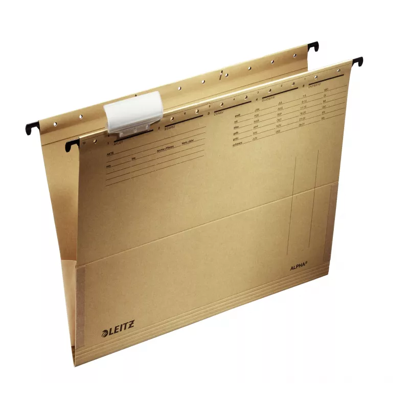 Leitz ALPHA Hängemappe Karton, Metall A4 Braun