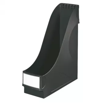 LEITZ Stehender Aktenhalter Extra Breit, A4, Polystyrol, Schwarz, Kapazität 92 mm (2425-00-95)