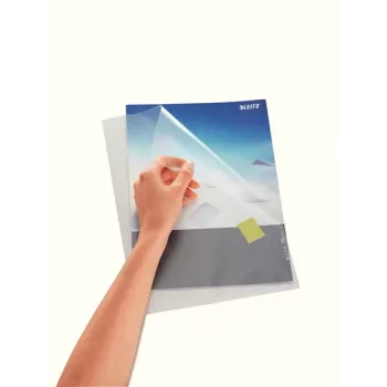 LEITZ Klarsichthüllen Standard, A4, PP, genarbt, 0,13 mm, oben und seitlich offen, dokumentenecht (4000-00-03)