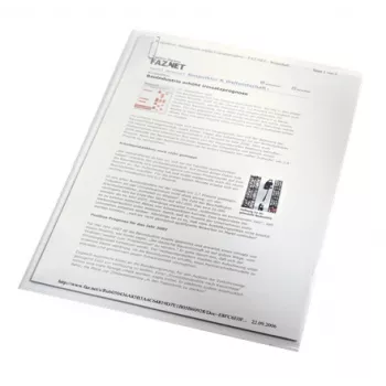 LEITZ Klarsichthüllen Standard, A4, PP, genarbt, 0,13 mm, oben und seitlich offen, dokumentenecht (4000-00-03)
