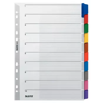 Leitz 43210000 Tab-Register Blanko-Tab-Register Karton Mehrfarbig