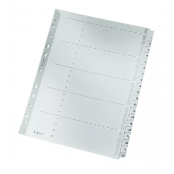 Leitz 43260000 Tab-Index Numerischer Tab-Index Karton Grau