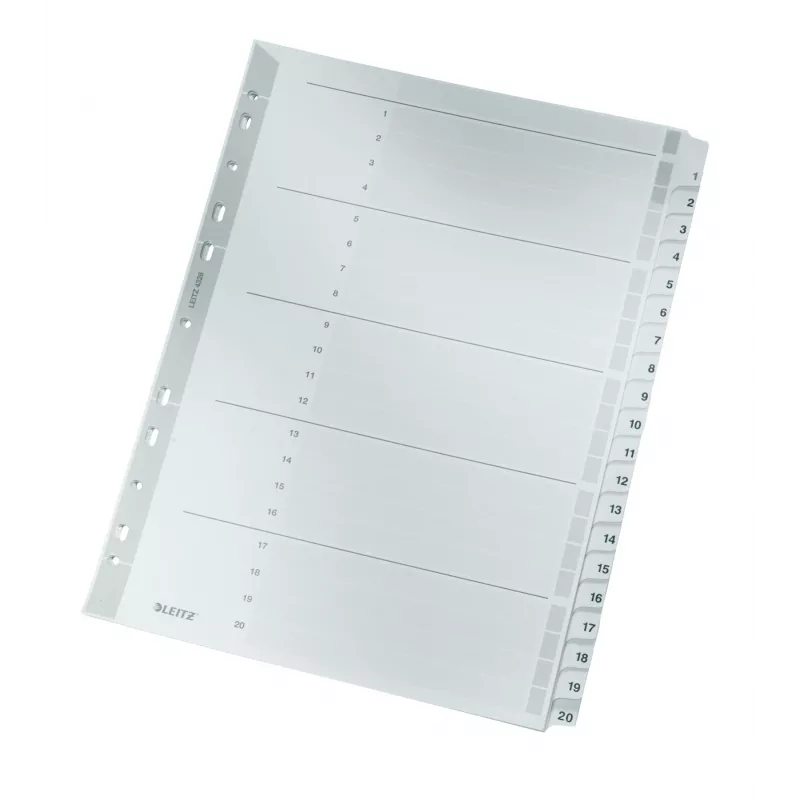 Leitz 43260000 Tab-Index Numerischer Tab-Index Karton Grau