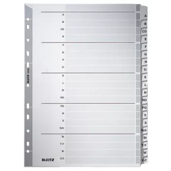 Leitz 43280000 Tab-Register Alphabetisches Tab-Register Karton Grau