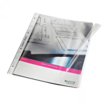 Leitz Premium Pocket A4 rechts geöffnet mit Klappe, 30 % Recyclinganteil aus Pre-Consumer-Abfällen