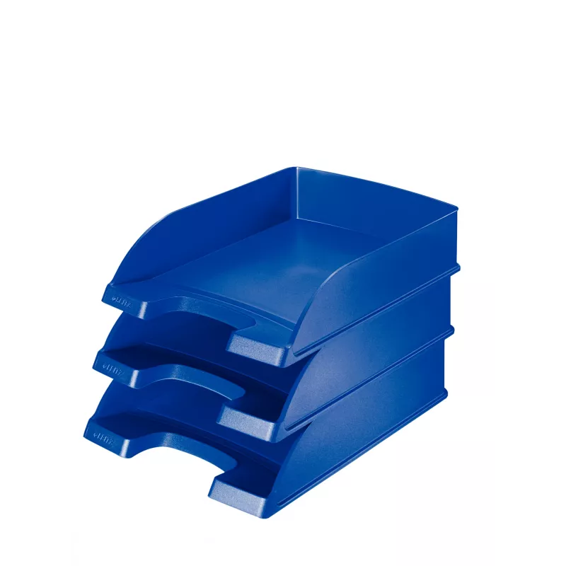 Leitz Plus Briefablage, Standard, Polystyrol, Blau, 255 mm, 357 mm, 70 mm, 280 g
