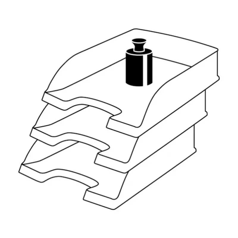 Leitz Plus Briefablage, Standard, Polystyrol, Grau, 255 mm, 357 mm, 70 mm, 280 g