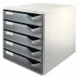 Leitz Post Set, 5 Schubladen, Kunststoff, Grau, 1 Stück, 3,65 kg, 285 x 355 x 290 mm