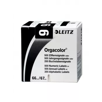 Leitz Orgacolor selbstklebendes Etikett Abgerundetes Rechteck Schwarz