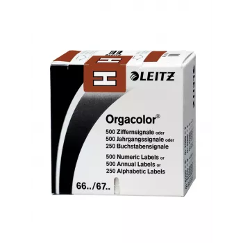 Leitz Orgacolor selbstklebendes Etikett Abgerundetes Rechteck Braun