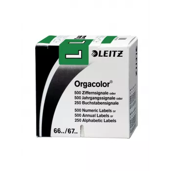 Leitz Orgacolor selbstklebendes Etikett, abgerundetes Rechteck, Grün