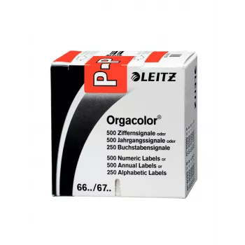 Leitz Orgacolor selbstklebendes Etikett, abgerundetes Rechteck, Rot