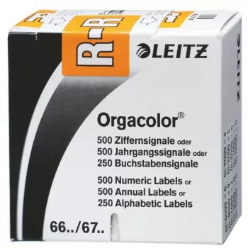 Leitz Orgacolor selbstklebendes Etikett, abgerundetes Rechteck, Orange