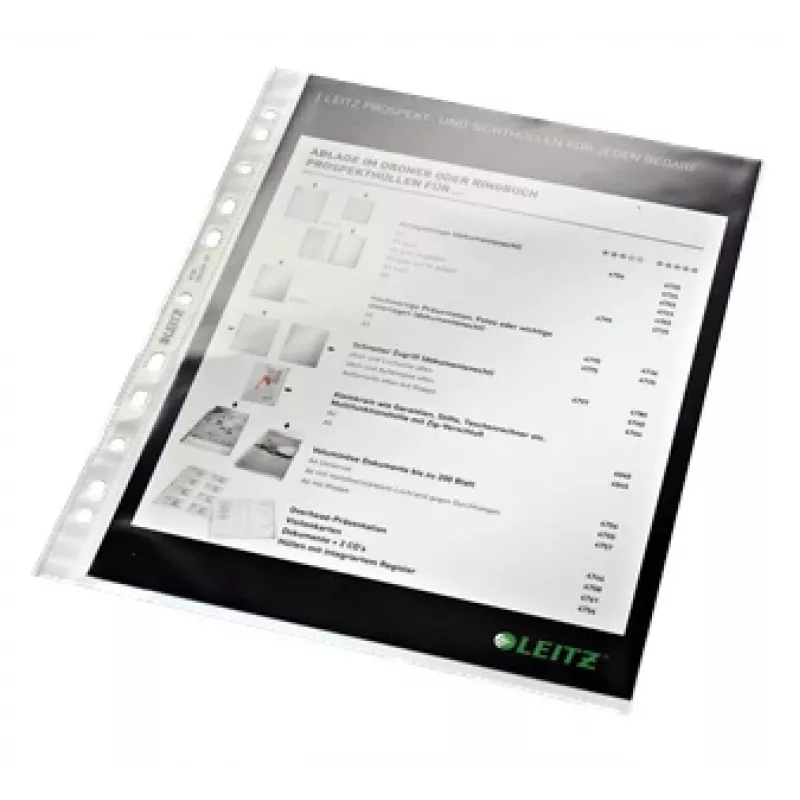 Leitz Qualitätstasche 75 my A4, A4, Transparent, Polypropylen (PP), 0,075 mm, 230 mm, 1 mm