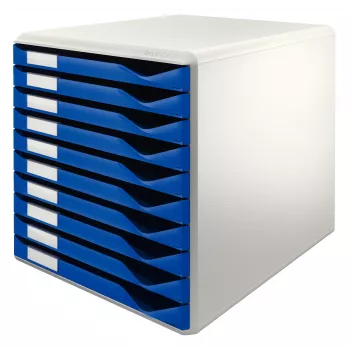 Leitz Form Set, 10 Schubladen, Kunststoff, Blau, Grau, 285 mm, 355 mm, 290 mm