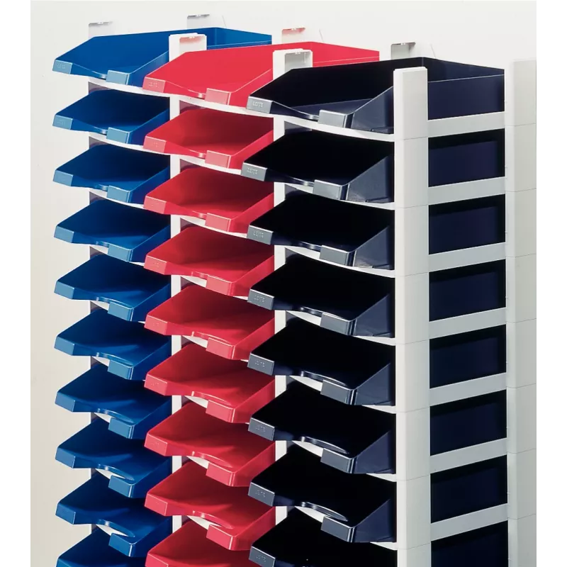 Leitz Briefablage-Rack Plus 3 Fächer, Kunststoff, Schwarz, A4, A4, 3 Schubladen, Brief