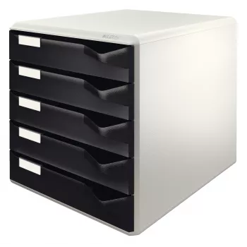 Leitz Post Set, 5 Schubladen, Kunststoff, Schwarz, Grau, 3,65 kg, 285 x 355 x 290 mm