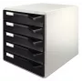 Leitz Post Set, 5 Schubladen, Kunststoff, Schwarz, Grau, 3,65 kg, 285 x 355 x 290 mm