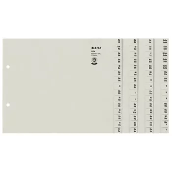 Leitz 13040085 Tab-Reiter Alphabetischer Tab-Reiter Papier Grau