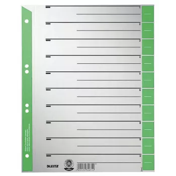 Leitz 16520055 Tab-Index Numerischer Tab-Index Karton Grün, Grau