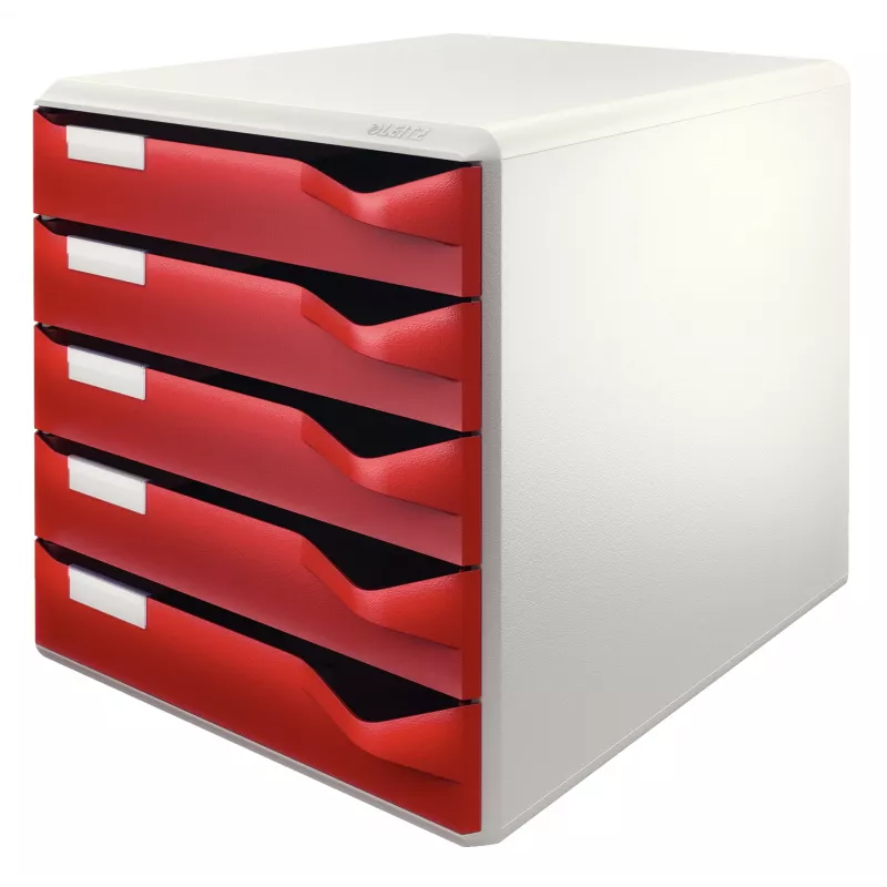 Leitz 52800028 Dokumentenbox Polystyrol Bordeaux, Grau
