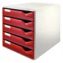 Leitz 52800028 Dokumentenbox Polystyrol Bordeaux, Grau